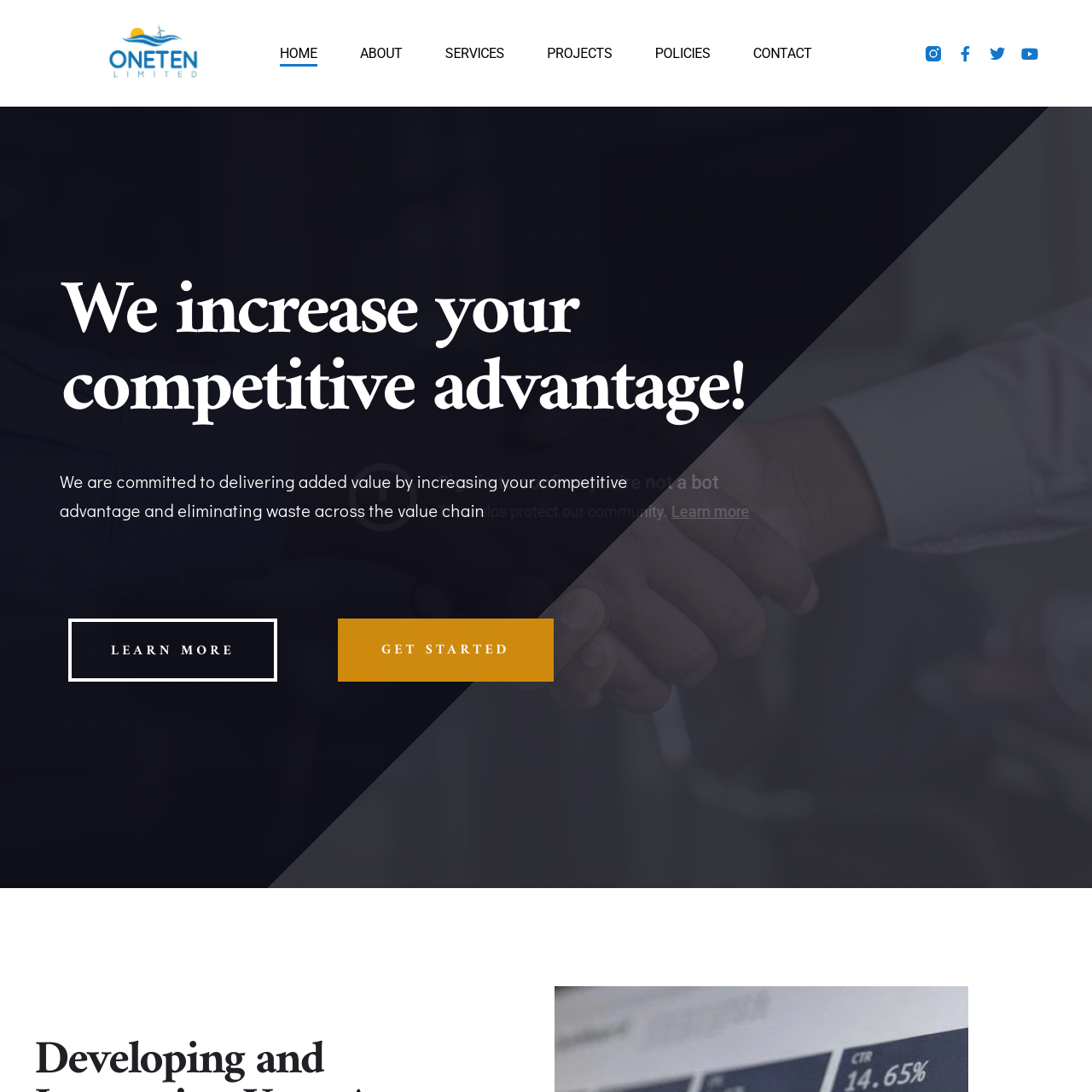 Oneten Website Screenshot